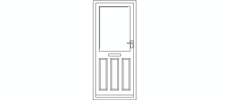 puerta principal en alzado, modelo 10
