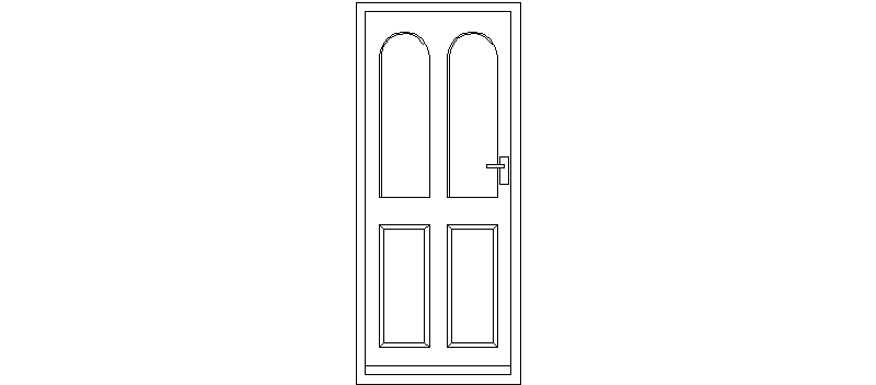 puerta interior en alzado, modelo 03