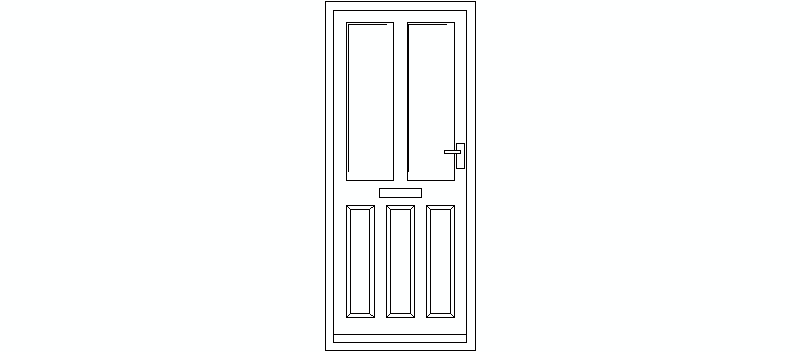 puerta principal en alzado, modelo 12