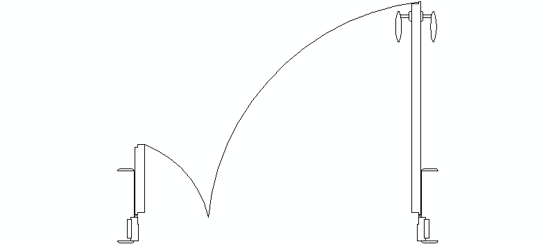 puerta doble en planta de 120 cm