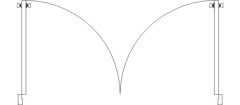 puerta doble en planta de 132 cm