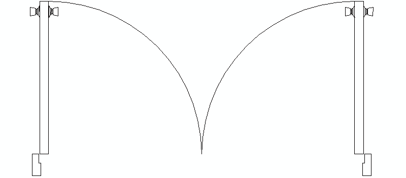 puerta doble en planta de 149 cm