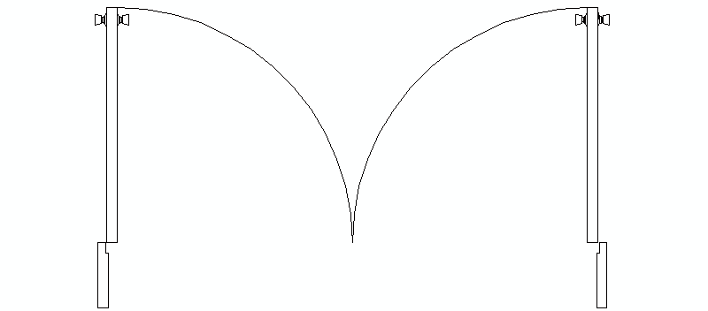 puerta doble en planta de 189 cm