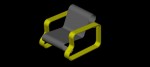 sillón en 3d (3 dimensiones) modelo 04