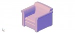 sillón en 3d (3 dimensiones) modelo 05