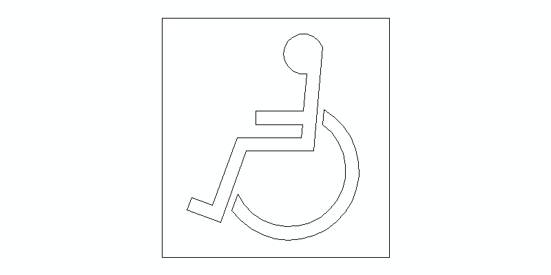 señal silla de ruedas
