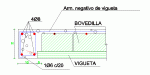 detalle de zuncho o viga de atado en borde de forjado