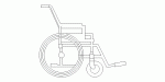 silla de ruedas en alzado lateral