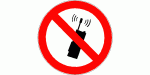 señal de prohibido teléfonos móviles o celulares