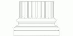 base columna clásica griega en alzado