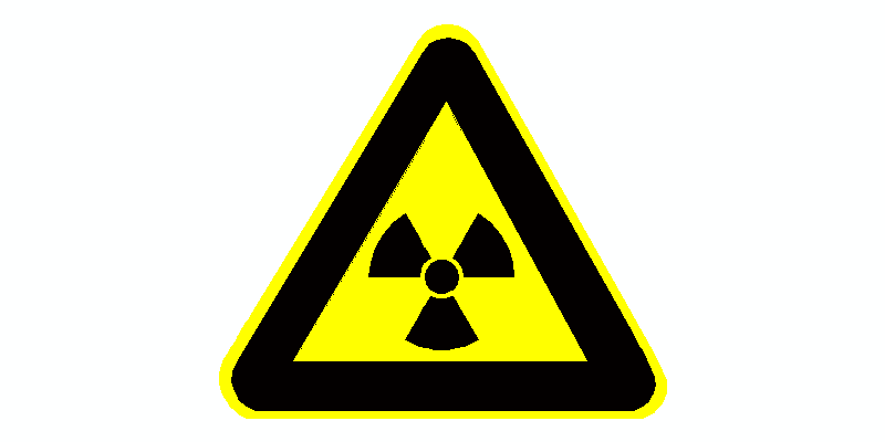señal de peligro riesgo de radiación