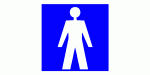 señal o placa informativa hombres