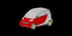 Minivehículo Smart en 3 dimensiones