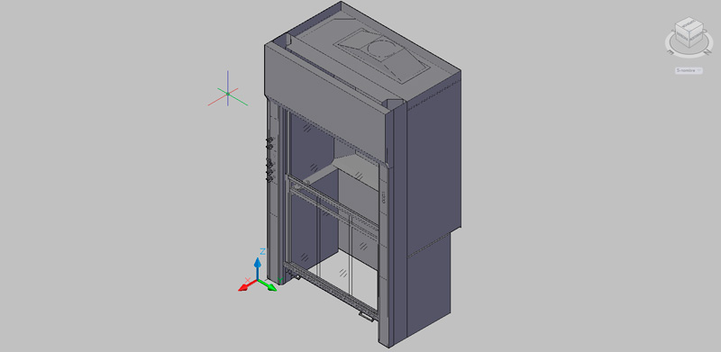 Vitrina de gases para laboratorio en 3d