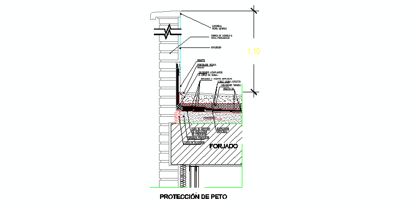 Innecesario Habitat Aniquilar Bloques AutoCAD Gratis de Detalle de cubierta plana invertida transitable
