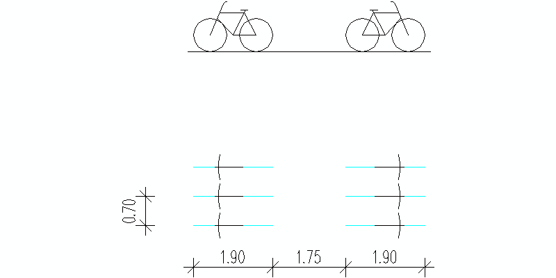 aparcamiento de bicicletas en batería