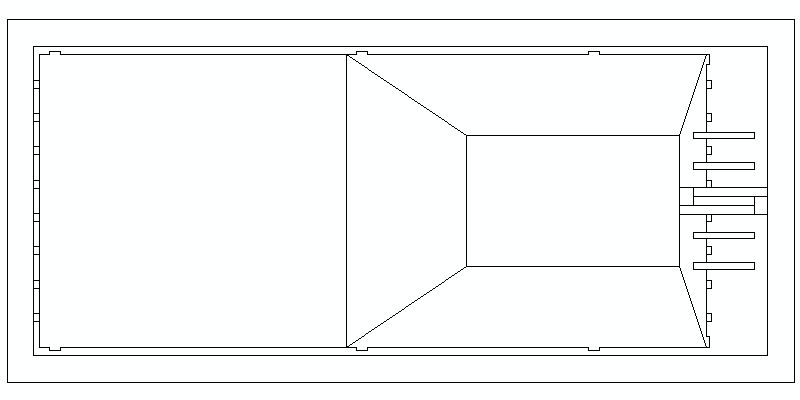 piscina en planta de dimensiones 10x5m