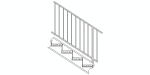 detalle de tramo de escalera en alzado