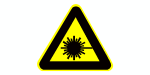 señal de peligro por radiación láser