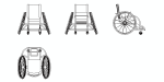 silla de ruedas para deportes, vistas completas