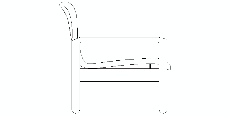 silla en alzado lateral
