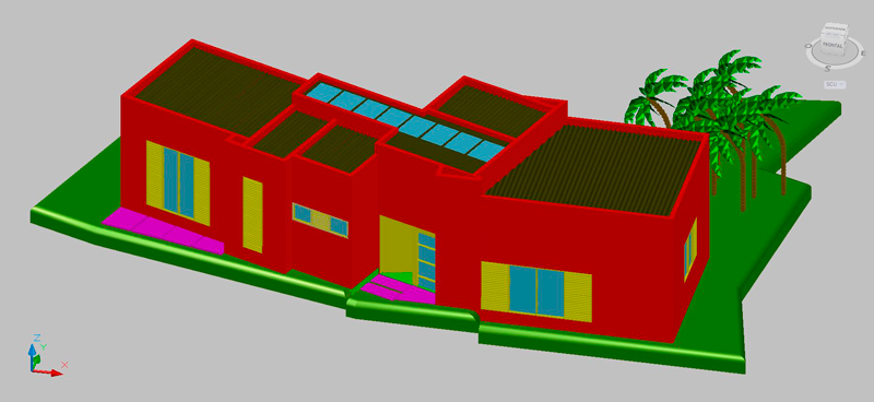 Casa cural en 3 dimensiones