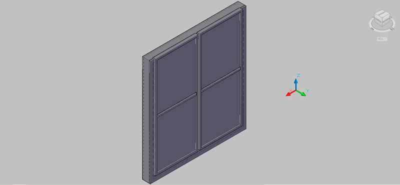 puerta de balcón en 3 dimensiones