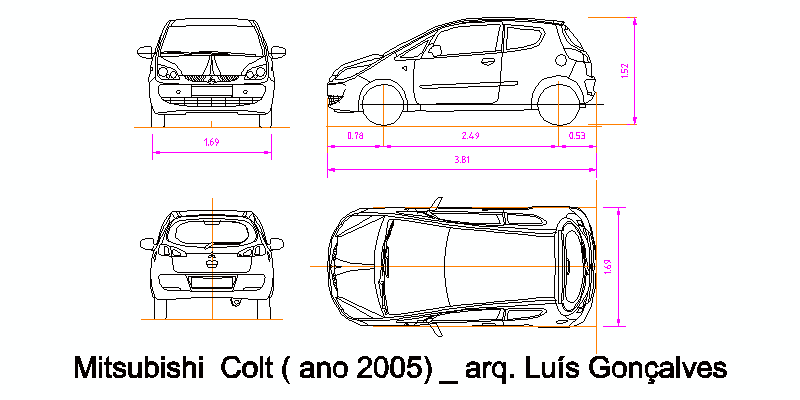 Mitsubishi Colt, vistas completas