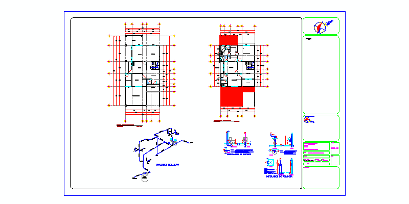 Plano de Instalaciones Hidráulicas de Casa Dúplex