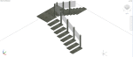 escalera recta en 3 dimensiones