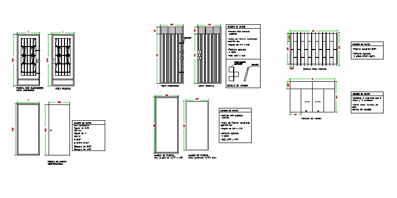 diseño de puertas metálicas en alzado