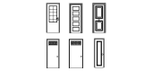 6 diseños en 2d puertas en alzado