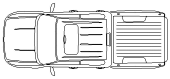 Camioneta Ford 150 de cuatro puertas, vista en planta