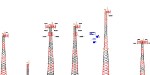 detalles de torres, antenas e instalaciones de distribución de telecomunicaciones.