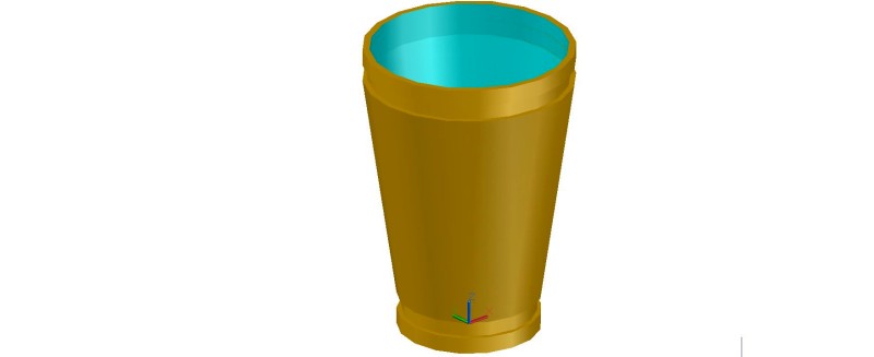 pieza reductora y de conexión de tubos de distinto diámetro, en 3d