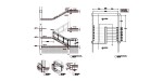 detalles constructivos y vistas completas de escalera 2D