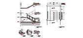 detalles constructivos y vistas completas de escalera 2D