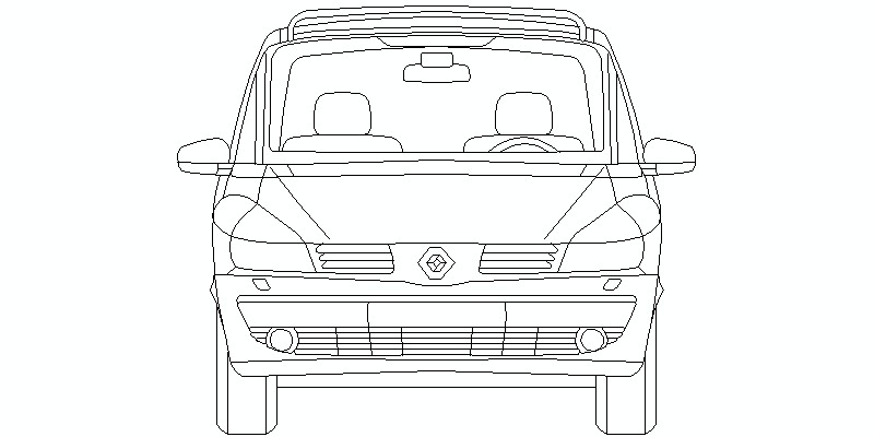 Renault Espace en alzado frontal - delantero