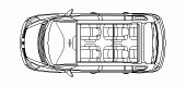 Renault Espace, vista en planta o superior