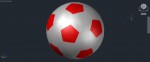 Balón de fútbol en 3 dimensiones