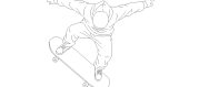 figura de skater en alzado: fliying aereo