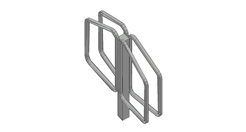 Aparcabicis de doble cara en 3D