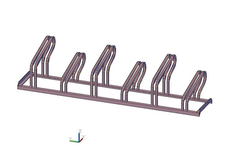 Aparcabicis 3D de Alta Capacidad (6 Plazas)