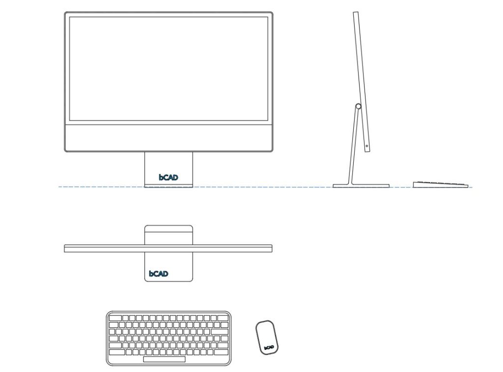 ordenador de sobremesa de 24″, teclado y ratón
