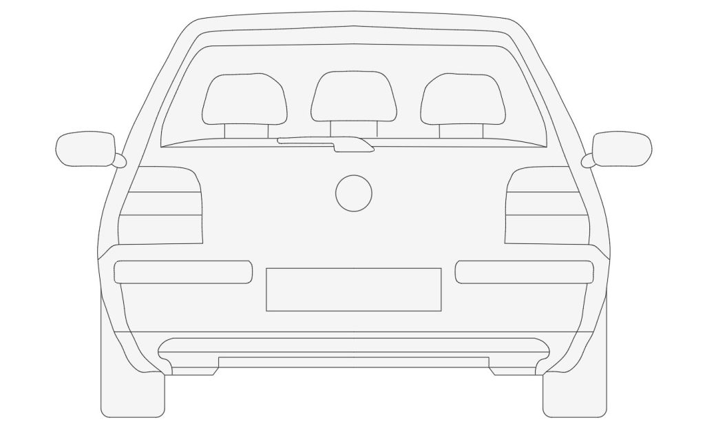 Volkswagen Golf IV alzado posterior